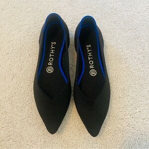 Rothy's Original Black Pointed Flats - Size 8
